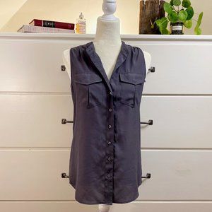 J. Crew Blouse + Button Down + Grey + Size 2